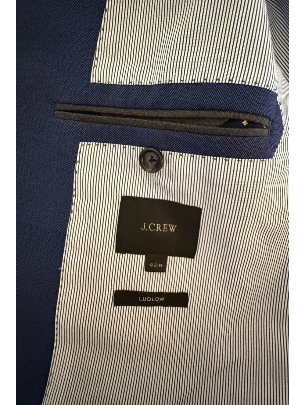 J Crew Ludlow Tollegno 1900 Italian Wool Jacket 42R Navy Sport Coat Blazer